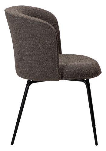 DAN-FORM BLISS Stol Major brun bouclé stof med sorte ben