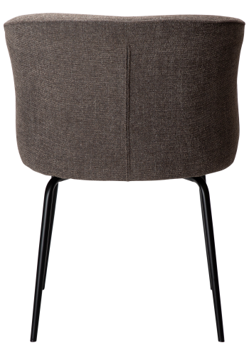 DAN-FORM BLISS Stol Major brun bouclé stof med sorte ben