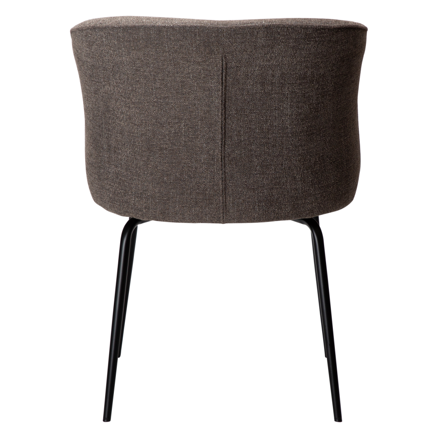 DAN-FORM BLISS Stol Major brun bouclé stof med sorte ben