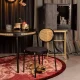 BOLD MONKEY Don't Stop The Webbing spisebordsstol - natur rattan, sort bgetr, polyester og jern