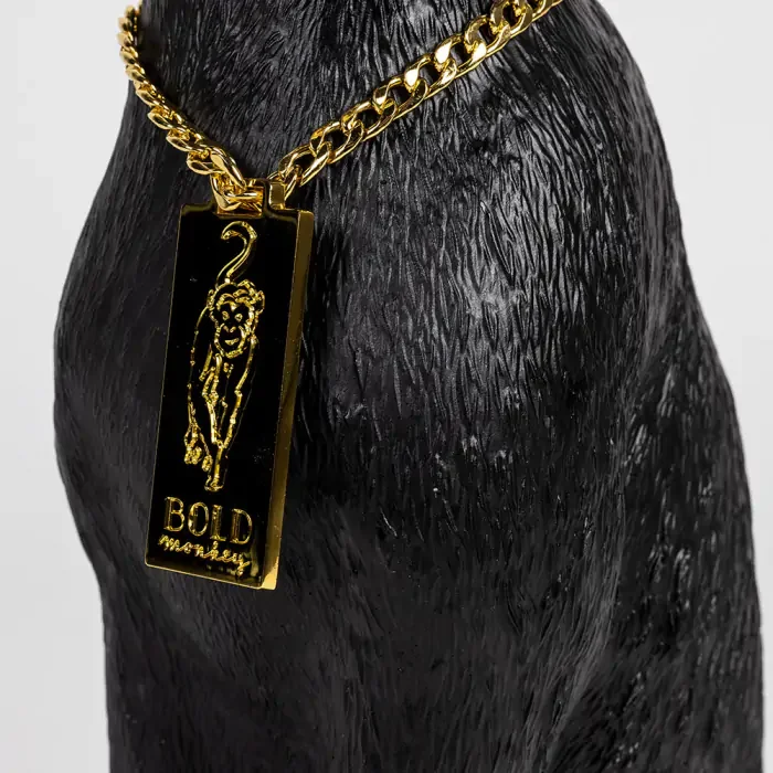 BOLD MONKEY Proudly Crowned Panther gulvlampe - guld galvanisering og sort harpiks