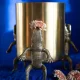 BOLD MONKEY Surrounded by crocodiles vase L, rund - guld aluminium (H:32)