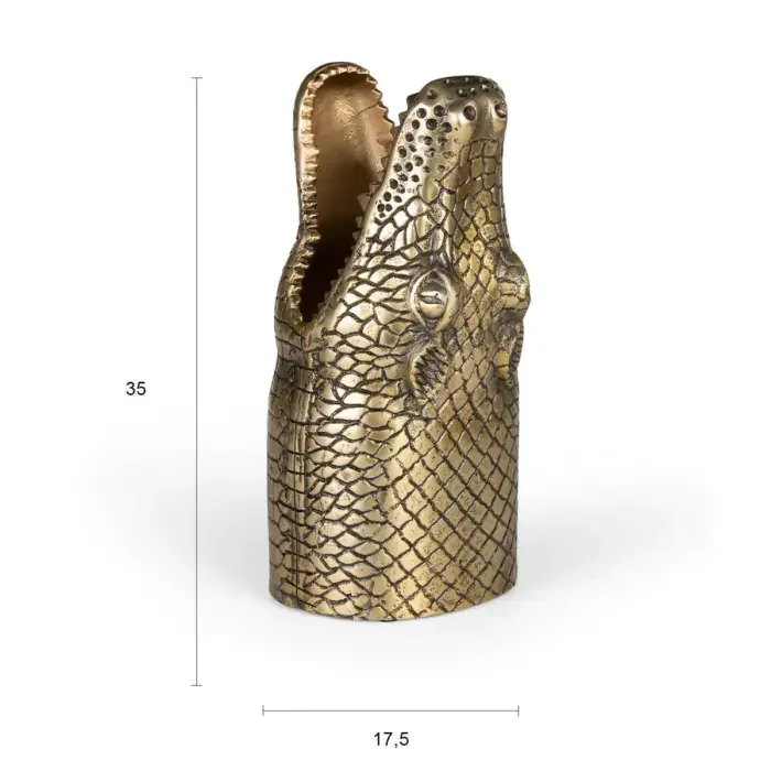 BOLD MONKEY See You Later Alligator vase - guld aluminium (H:35)
