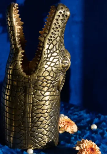 BOLD MONKEY See You Later Alligator vase - guld aluminium (H:35)