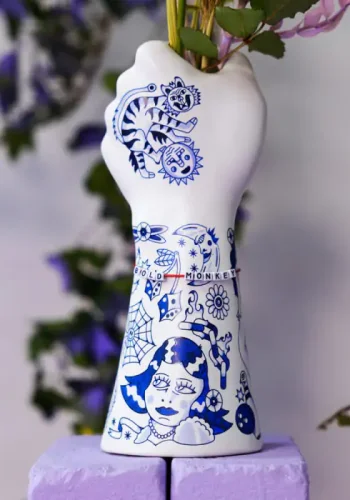 BOLD MONKEY Liberty Matters vase - bl keramik (H:31)