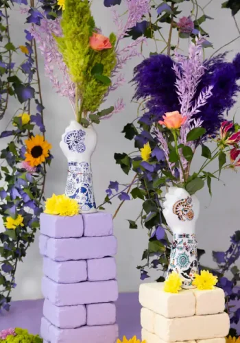 BOLD MONKEY Liberty Matters vase - bl keramik (H:31)