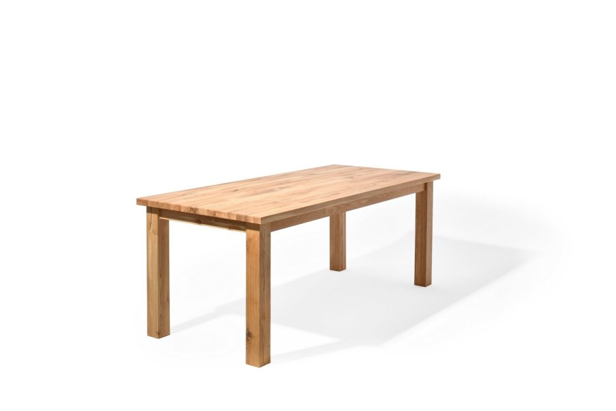 Rektangulrt Sam spisebord m. lige kant - massivt egetr, olieret (200x90)
