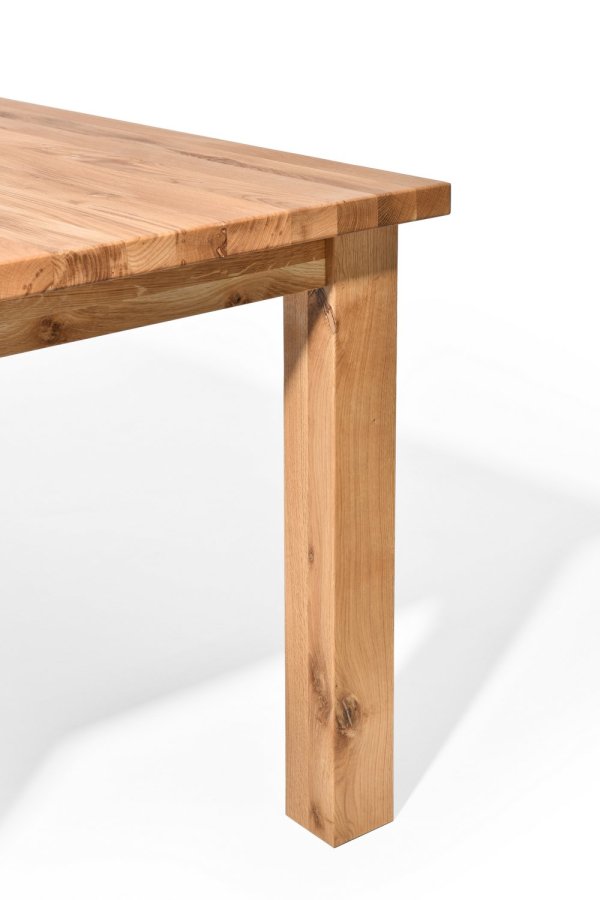 Rektangulrt Sam spisebord m. lige kant - massivt egetr, olieret (200x90)