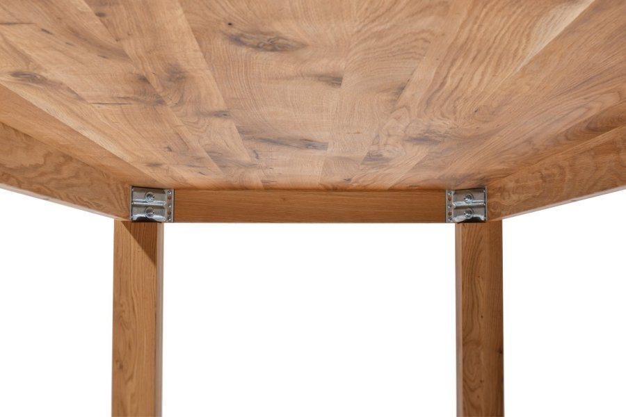 Rektangulrt Sam spisebord m. naturlig kant - massivt egetr, olieret (200x90)