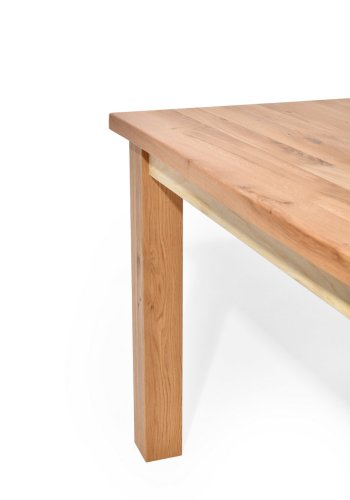 Rektangulrt Sam spisebord m. naturlig kant - massivt egetr, olieret (200x90)