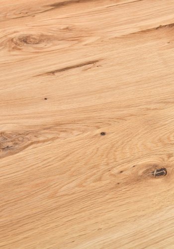 Rektangulrt Sam spisebord m. naturlig kant - massivt egetr, olieret (200x90)