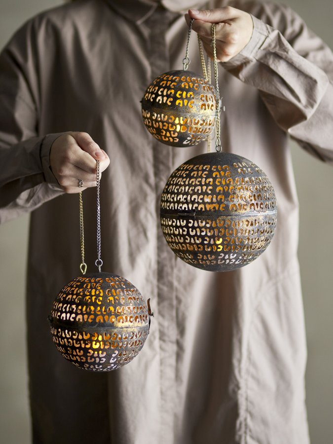 BLOOMINGVILLE Lumie Deko, Brass, Metal