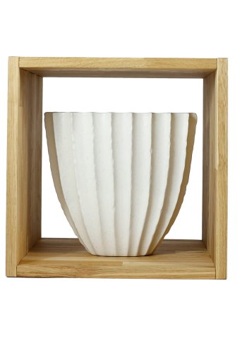 NOCNOI Puzzle kvadratisk reol, m. 1 rum - massiv olieret eg, til vg/gulv (36x36)