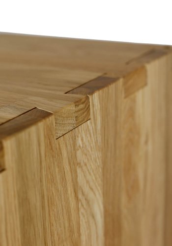 NOCNOI Puzzle TV-bnk, m. 3 rum - massivt olieret egetr (44,5x144)