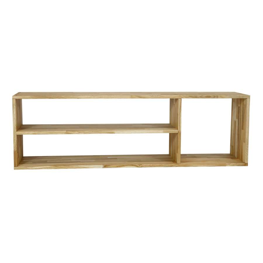 NOCNOI Puzzle TV-bnk, m. 3 rum - massivt olieret egetr (44,5x144)