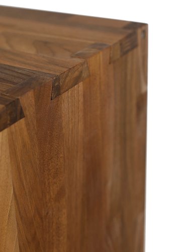 NOCNOI Puzzle rektangulr reol, m. 2 rum - massiv olieret valnd, til vg/gulv (70x36)