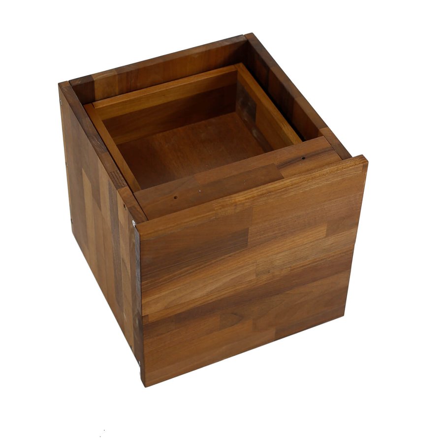 NOCNOI Puzzle skuffeindsats, m. 2 skuffer, m. push open funktion - massivt olieret valnd