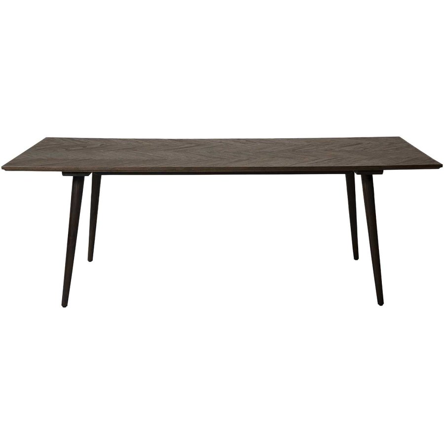 DAN-FORM Bone spisebord - brun genbrugs elmetr og tr (220x100)