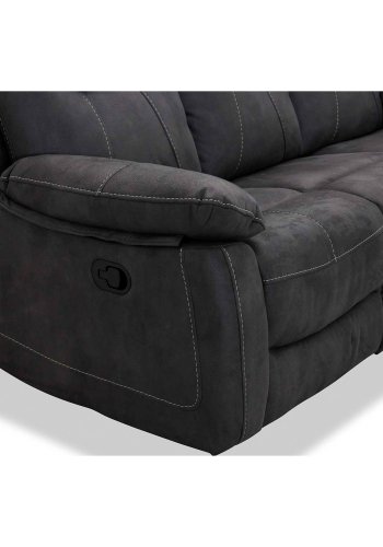 Boston recliner 3 personers Biograf sofa, gr stof