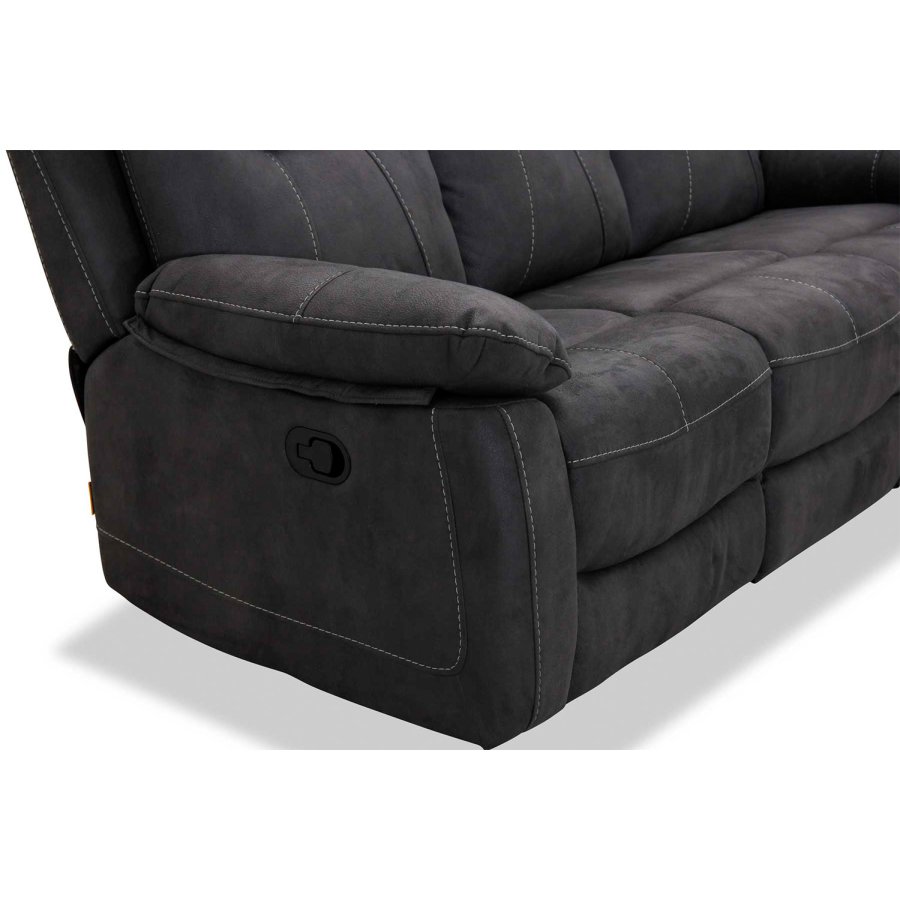 Boston recliner 3 personers Biograf sofa, gr stof