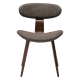 DANFORM Buckle spisebordsstol - major brun boucléstof og valnd brun tr