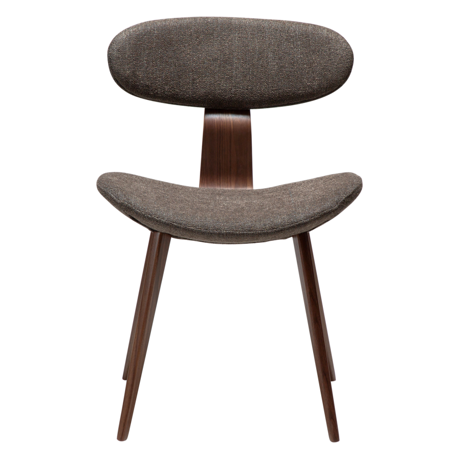 DANFORM Buckle spisebordsstol - major brun boucléstof og valnd brun tr