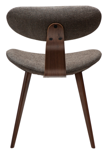 DANFORM Buckle spisebordsstol - major brun boucléstof og valnd brun tr
