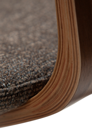 DANFORM Buckle spisebordsstol - major brun boucléstof og valnd brun tr