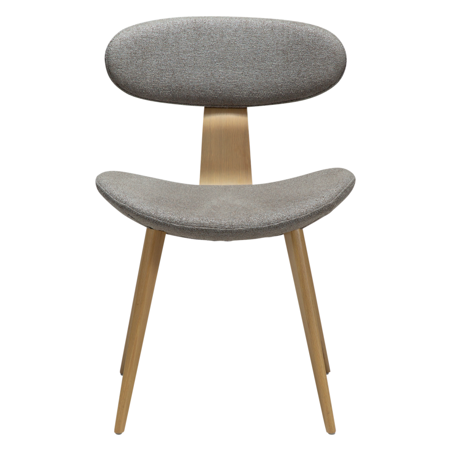 DANFORM Buckle spisebordsstol - pebble earth boucléstof og hvidkalket egetr