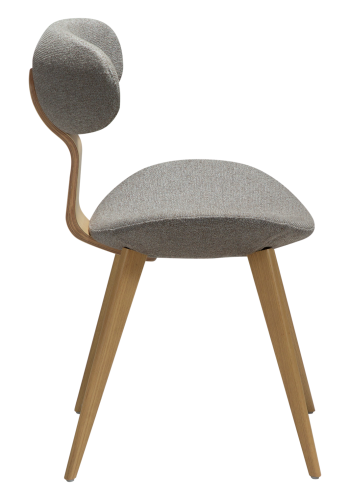 DANFORM Buckle spisebordsstol - pebble earth boucléstof og hvidkalket egetr