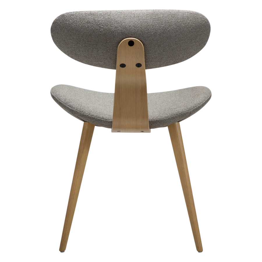 DANFORM Buckle spisebordsstol - pebble earth boucléstof og hvidkalket egetr