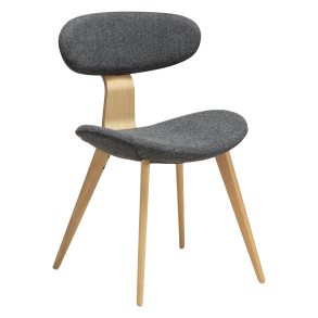 DANFORM Buckle spisebordsstol - pebble gr boucléstof og hvidkalket egetr