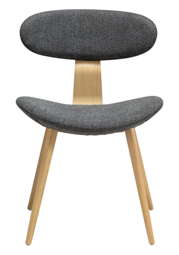 DANFORM Buckle spisebordsstol - pebble gr boucléstof og hvidkalket egetr