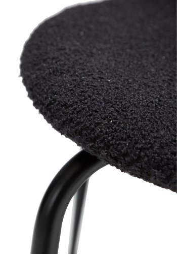 DANFORM Bull spisebordsstol - Obsidian sort RPES bouclé stof m. glimmer og sort stl