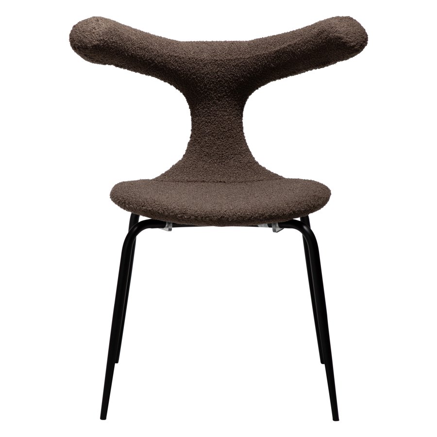 DANFORM Bull spisebordsstol - Major brun RPES bouclé stof og sort stl