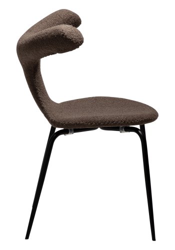 DANFORM Bull spisebordsstol - Major brun RPES bouclé stof og sort stl