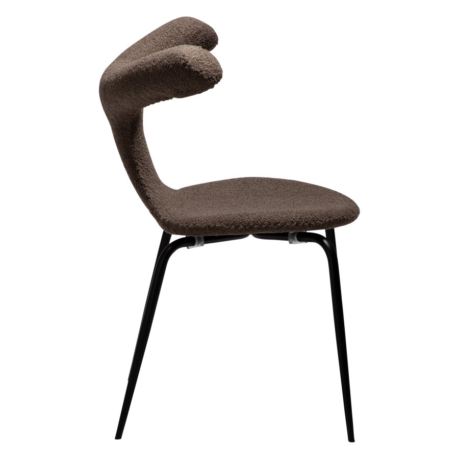 DANFORM Bull spisebordsstol - Major brun RPES bouclé stof og sort stl