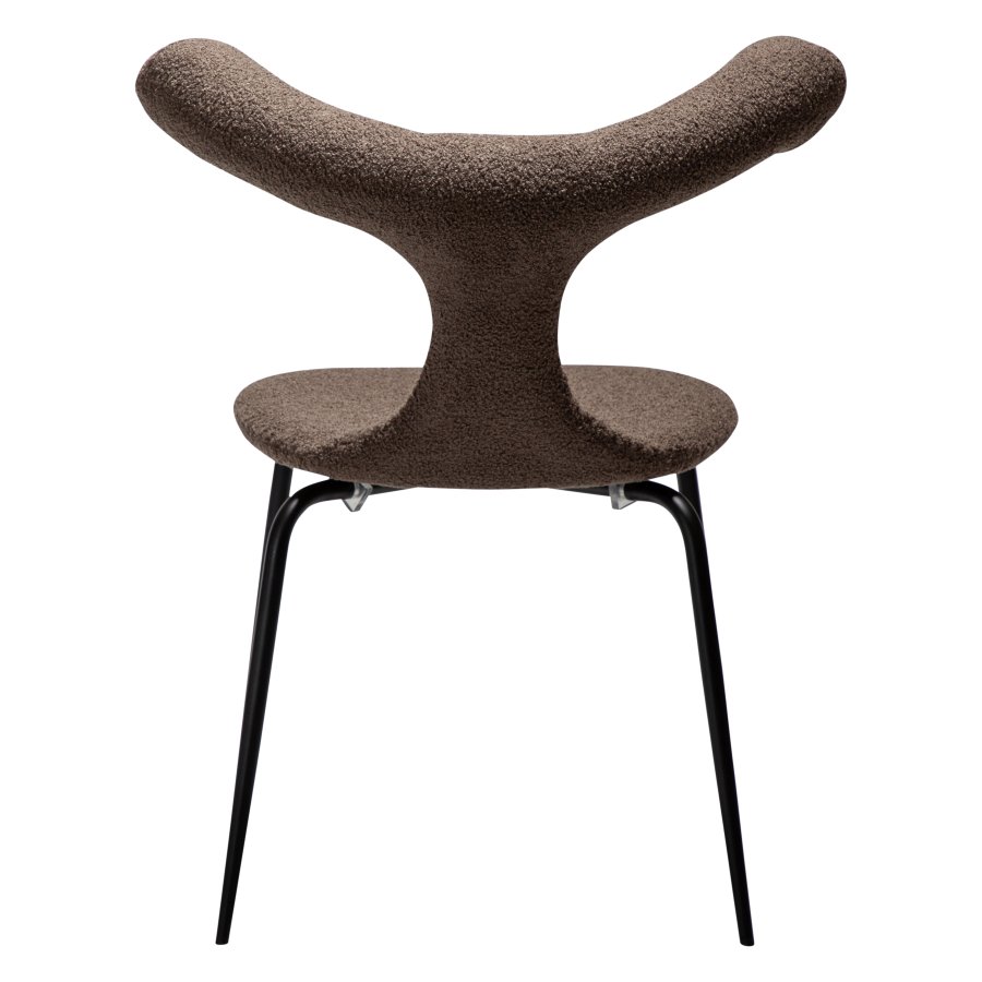 DANFORM Bull spisebordsstol - Major brun RPES bouclé stof og sort stl