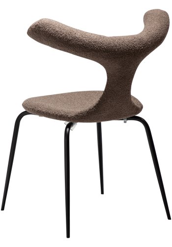 DANFORM Bull spisebordsstol - Major brun RPES bouclé stof og sort stl