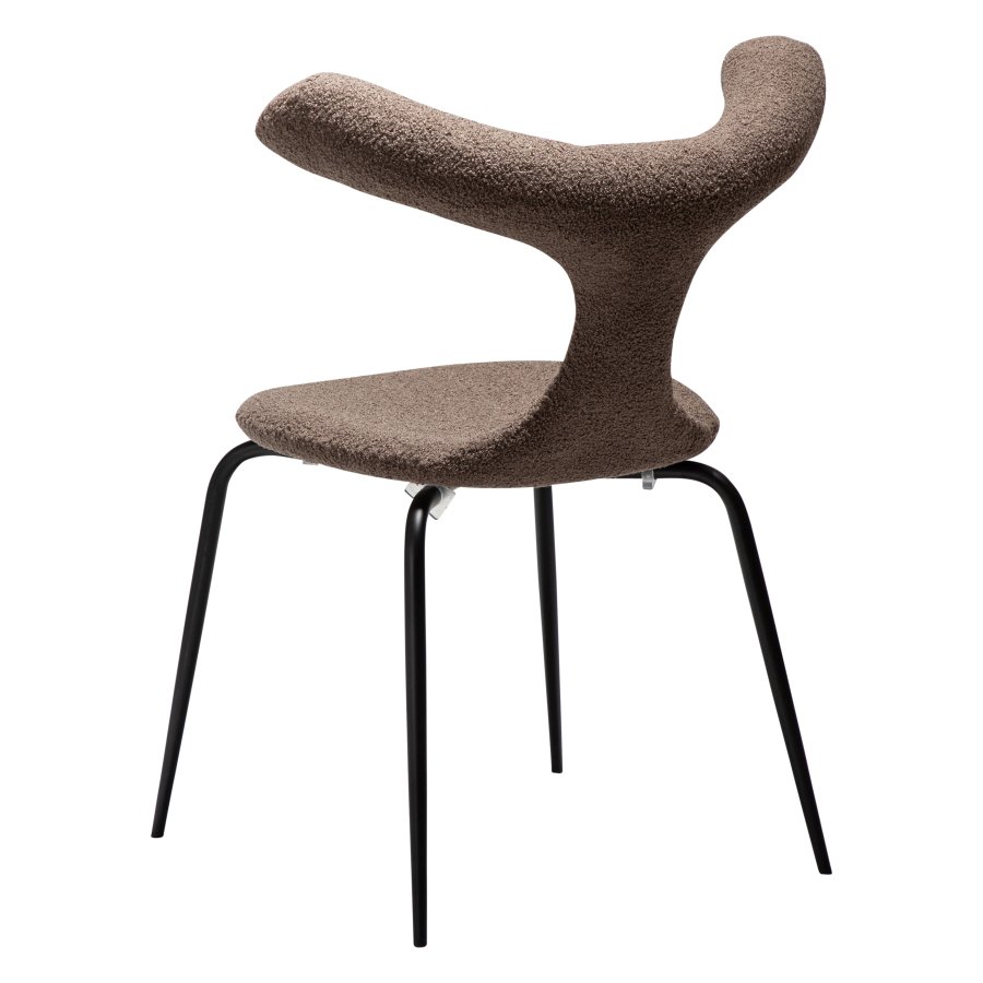 DANFORM Bull spisebordsstol - Major brun RPES bouclé stof og sort stl