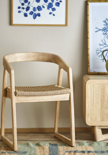 CREATIVE COLLECTION Serrone Spisebordsstol, Natur, Gummitr