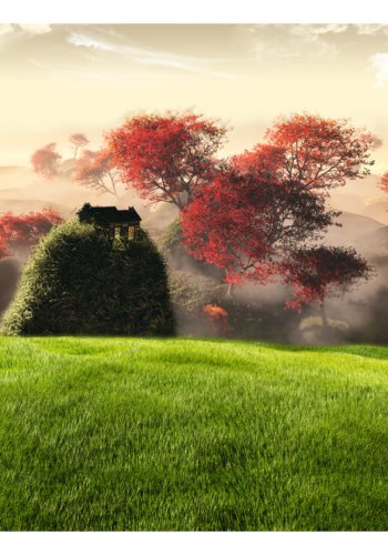 ARTGEIST - Fototapet af et gammelt slot omgivet af smukke omgivelser - Flere strrelser