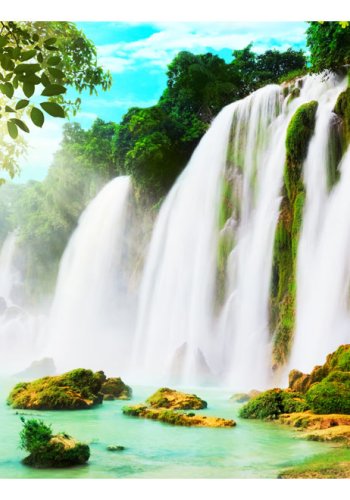 ARTGEIST - Fototapet med udsigt til et smukt vandfald - Flere strrelser