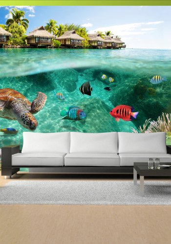 ARTGEIST - Fototapet med dyrelivet under vandet p Maldiverne - Flere strrelser