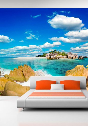 ARTGEIST - Fototapet af en de sandstrand under sommerens sol - Flere strrelser