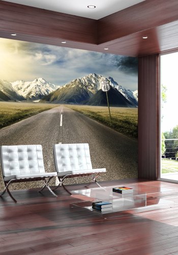 ARTGEIST - Fototapet af omgivelserne omkring den ikoniske Route 66 - Flere strrelser