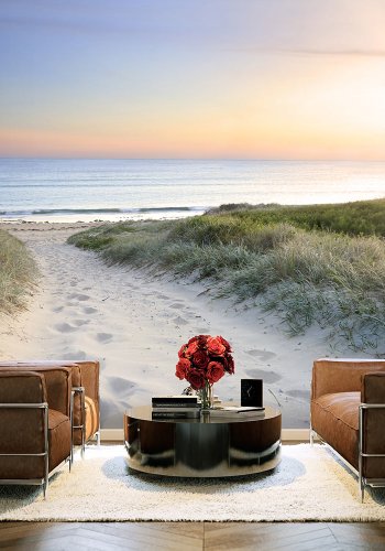 ARTGEIST - Fototapet med udsigt til en sti mellem klitterne og havet - Flere strrelser