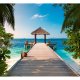 ARTGEIST - Fototapet med udsigt til en badebro i paradis - Flere strrelser