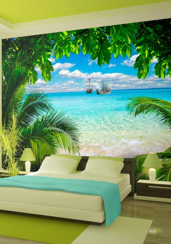 ARTGEIST - Fototapet med udsigt paradis med turkis bl vand - Flere strrelser