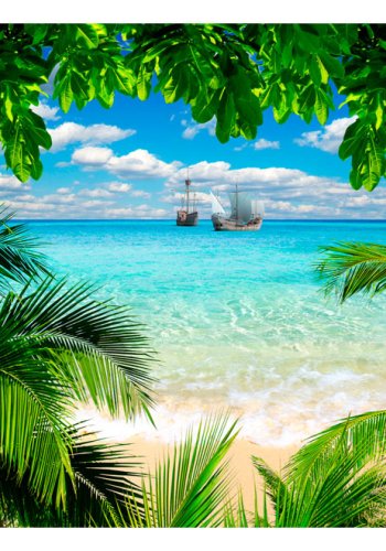 ARTGEIST - Fototapet med udsigt paradis med turkis bl vand - Flere strrelser